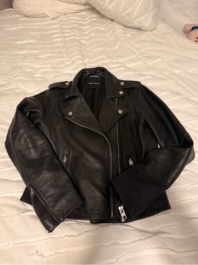 Lucky Brand Classic Leather Moto Jacket